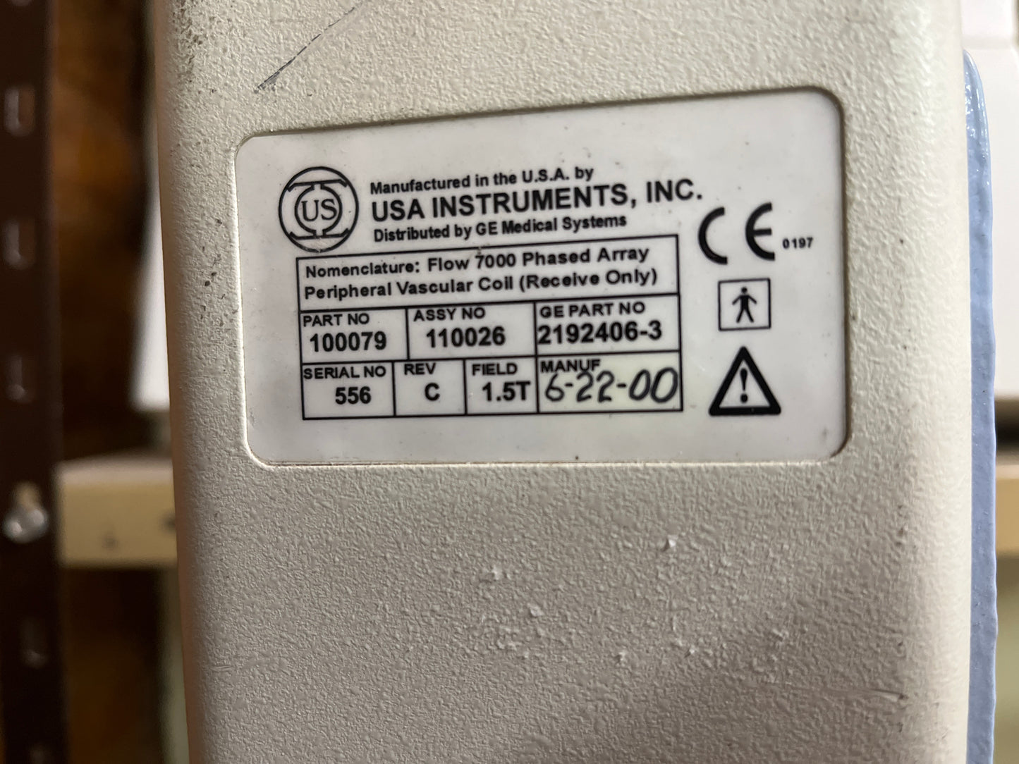 FLOW 7000 PHASED ARRAY PERIPHERAL VASCULAR COIL (RECEIVE ONLY)